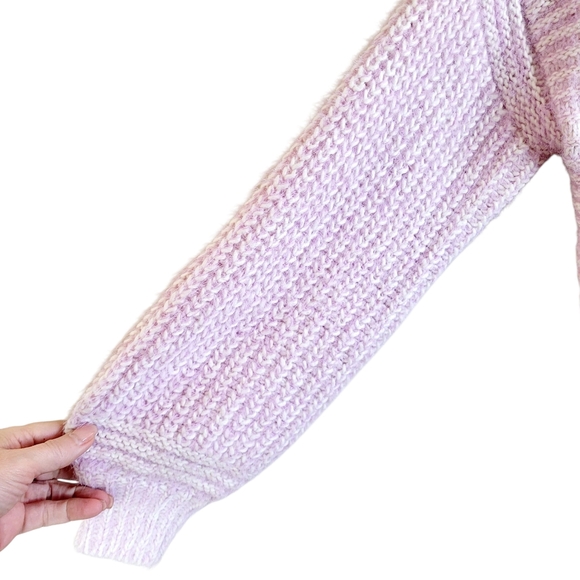 AKEMI + KIN Anthropologie Tallulah Eyelash Cardigan Sweater One Size Periwinkle - Picture 4 of 10